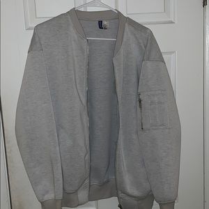Heather Gray Bomber Jacket